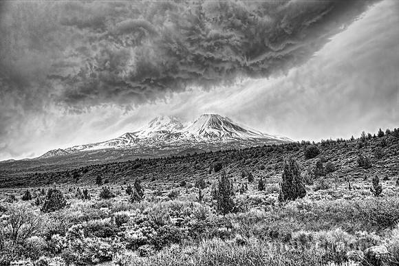 512A - MT SHASTA WITH STORM CLOUDS HDR TADBC (1:1.5)