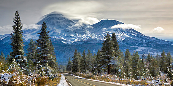 #571C - STORMY MT SHASTA - PAINTERLY HDR TDAS (1:2)