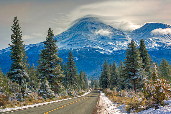 #572B - STORMY MT SHASTA - PAINTERLY HDR TDAS (1:1.5)