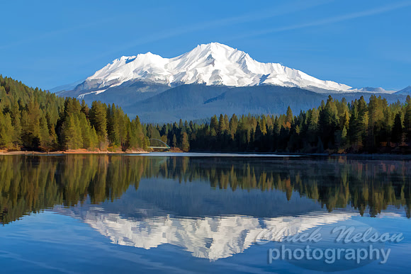 #643C - MT SHASTA FROM LAKE SISKIYOU - PAINTERLY TDS (1:1.5)