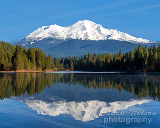 #643D - MT SHASTA FROM LAKE SISKIYOU - PAINTERLY TDS (1:1.25)