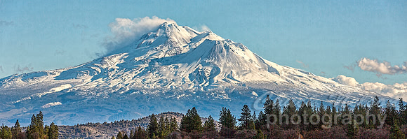 #652B - MT SHASTA FROM SOUTH OF YREAK TAD (12X35)