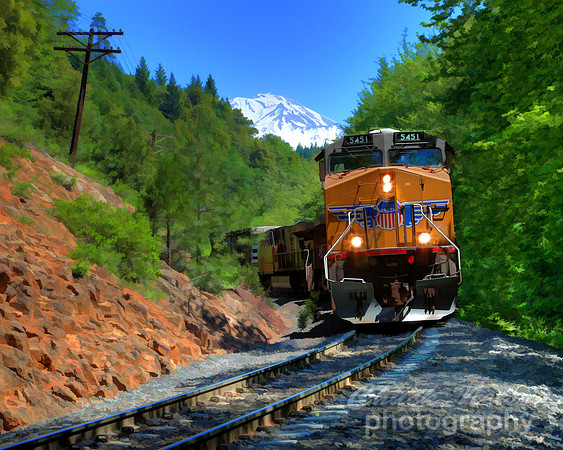 #233B - TRAIN BELOW MT SHASTA #1 HDR COMP TS (1:1.25)