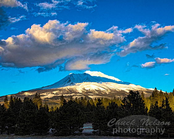 #691C - MT SHASTA WITH CLOUDS TS (1:1.25)