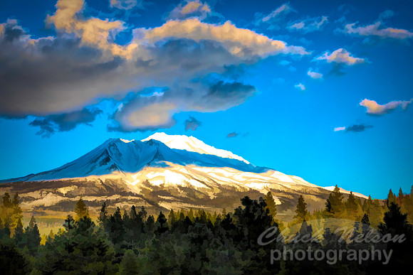 #701C - MT SHASTA WITH CLOUDS TS (1:1.5)