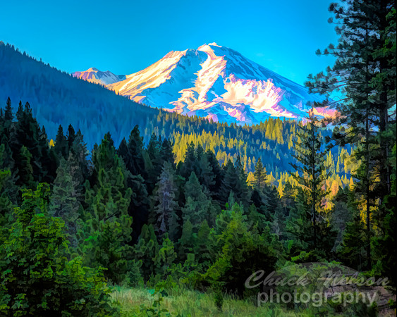 #708D - MT SHASTA HDR PAINTERLY (1:1.25)