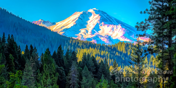 #708F - MT SHASTA HDR PAINTERLY (1:2)