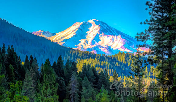 #708H - MT SHASTA HDR PAINTERLY GW (10x20)