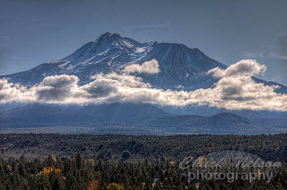 #731 - MT SHASTA WITH LOW CLOUDS HDR (8X12)