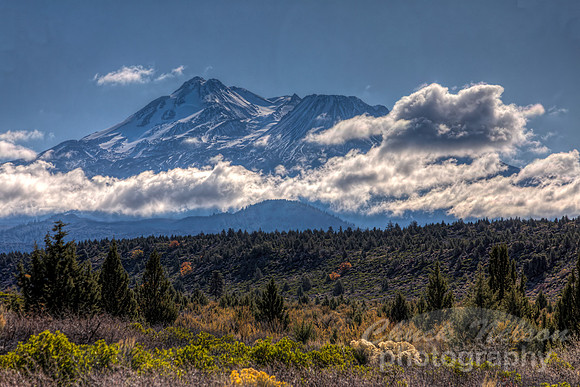 #732A - MT SHASTA WITH LOW CLOUDS HDR (1:1.5)