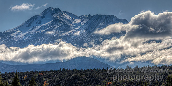 #733B - MT SHASTA WITH LOW CLOUDS HDR  (1:2)