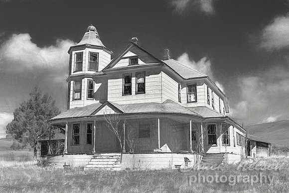 #761B - ABANDONED FARM HOUSE - BW (1:1.5)