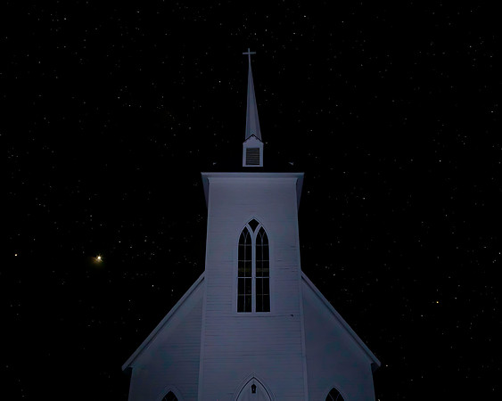 #780 - LITTLE SHASTA CHURCH UNDER STARRY SKY (1:1.25)