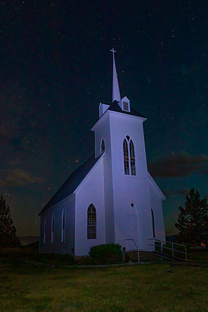 #782 - LITTLE SHASTA CHURCH UNDER STARRY SKY (1:1.5)