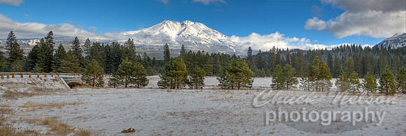 #524 - MT SHASTA WITH SNOW PANORAMA HDR TD (12X36)