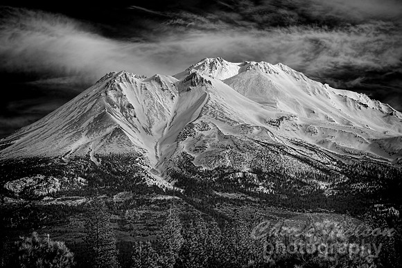 #599 - MT SHASTA IN BLACK AND WHITE TDBW (1:1.5)