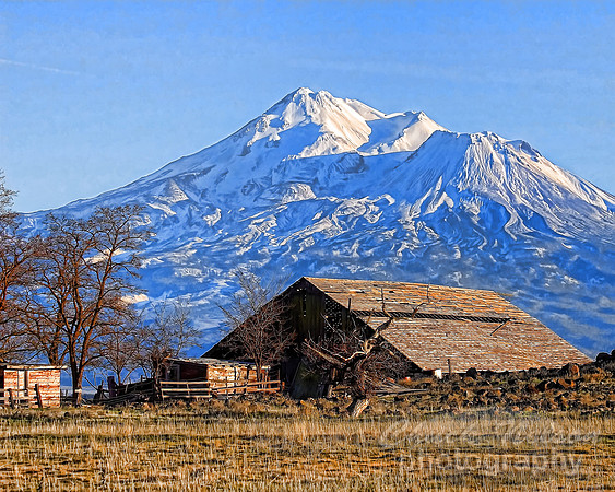#192 - OLD BARN AND THE MOUNTAIN-T (1:1.25)