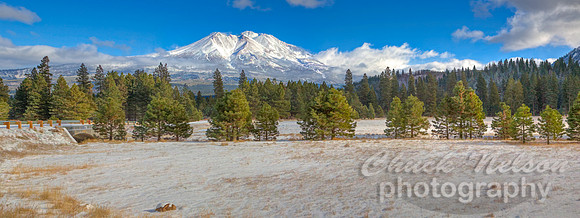#525 - MT SHASTA WITH SNOW PANORAMA HDR TD-S (12X32)